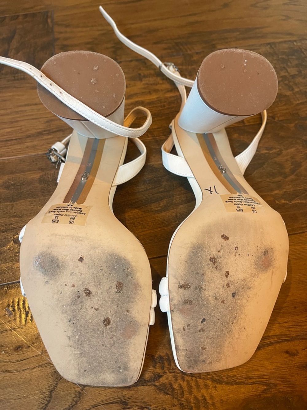Sam Edelman Kia Block Heel Sandal in Bright White Leather - Picture 8 of 8